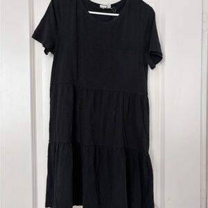 Gap Baby Doll Black Tiered Dress